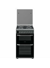 HOTPOINT HD5G00CCX 50cm Gas Double Oven Stainless Steel