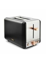 TOWER Cavaletto 850W 2 Slice Toaster Stainless Steel Black