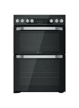 HOTPOINT HDM67V9HCB/U 60cm Freestanding Electric Double Oven Cooker Black