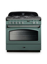 RANGEMASTER CLAS90FXDFFMG/C 90cm Classic FX Dual Fuel Mineral Green with Chrome Trim