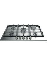 INDESIT THP751PIXI 75CM Gas Hob Cast Iron Supports Stainless Steel