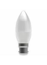 BELL 6 or 7W BC LED Light Bulb Candle Opal Warm White 2700K (40w Equiv)