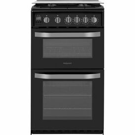 HOTPOINT HD5G00CCBK 50cm Gas Double Oven Black