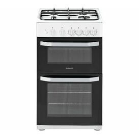 HOTPOINT HD5G00KCW 50cm Twin Cavity Gas Cooker White