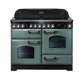 RANGEMASTER CDL110EIMG/C Classic Deluxe 110cm Induction Range Cooker Mineral Green & Chrome