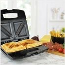 KitchenPerfected E2615BK 2 Slice Sandwich Toaster Black & Steel additional 3