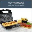 KitchenPerfected E2615BK 2 Slice Sandwich Toaster Black & Steel additional 6