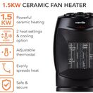 WARMLITE WL44005 1.5Kw Ceramic Fan Heater additional 2